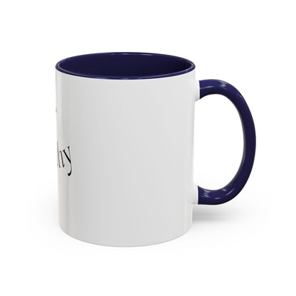 Worthy Christian Coffee Mug — Cross Faith Inspirational Accent Mug (11/15 oz)