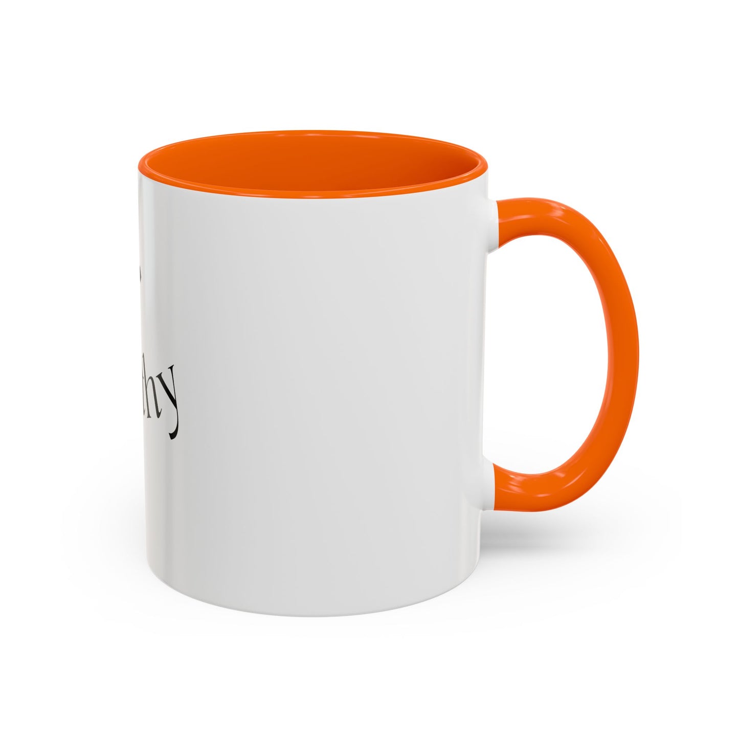 Worthy Christian Coffee Mug — Cross Faith Inspirational Accent Mug (11/15 oz)