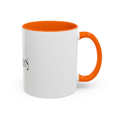 Worthy Christian Coffee Mug — Cross Faith Inspirational Accent Mug (11/15 oz)