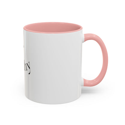 Worthy Christian Coffee Mug — Cross Faith Inspirational Accent Mug (11/15 oz)