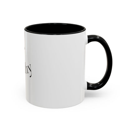 Worthy Christian Coffee Mug — Cross Faith Inspirational Accent Mug (11/15 oz)